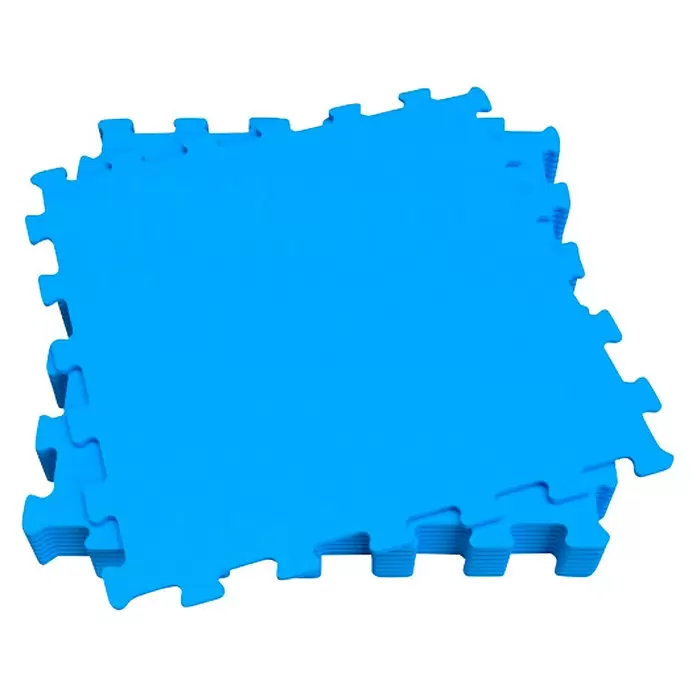 Estera de protección de suelo Puzzle - L x An: 50 x 50 cm, Azul - Vista angular