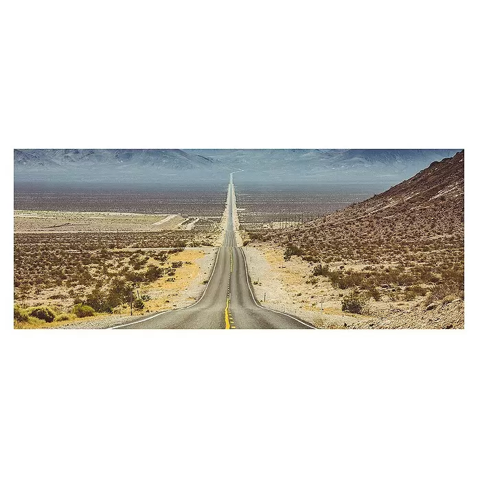 Cuadro de vidrio sobre cristal - Carretera, An x Al: 125 x 50 cm - Vista frontal