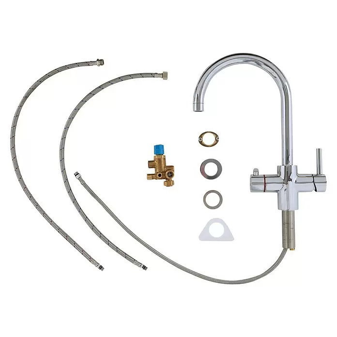 Thermoflow Untertischspeicher und Armatur 100 R - 5 l, 2.200 W, Temperaturbereich: 35 °C bis kochend, Armatur rund - Ansicht von oben