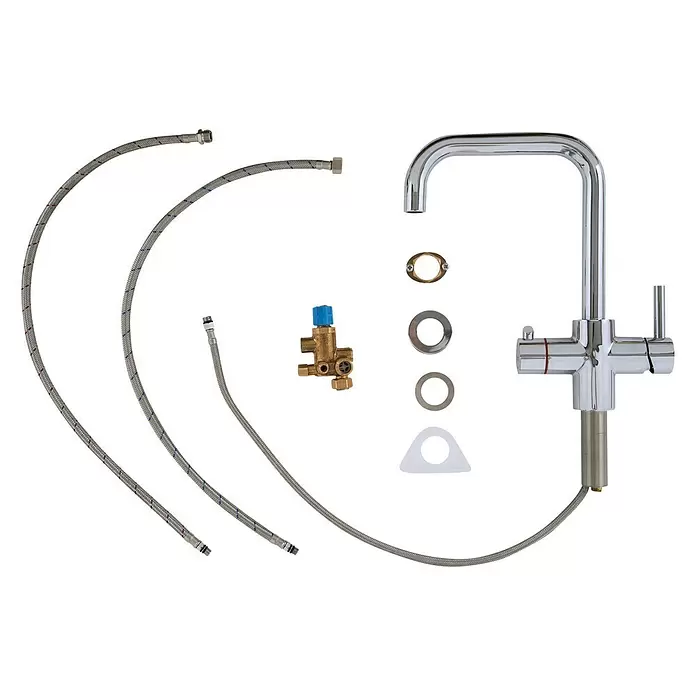 Thermoflow Untertischspeicher und Armatur 100 E - 5 l, 2.200 W, Temperaturbereich: 35 °C bis kochend, Armatur eckig - Ansicht von oben