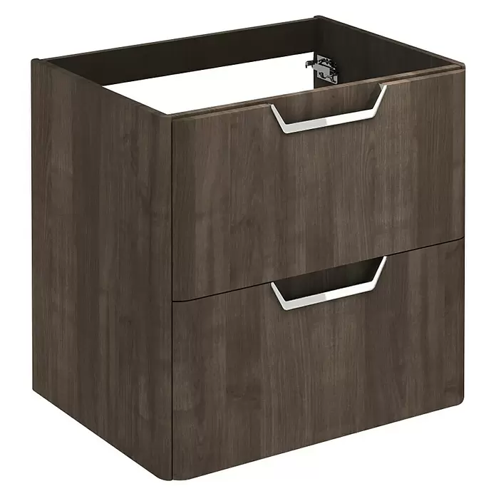 Beauty Waschtischunterschrank - 59,5 x 45 x 56,5 cm, Samara Asche, Matt - Diagonale Ansicht