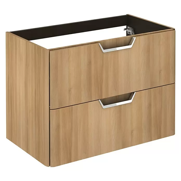 Beauty Waschtischunterschrank - 79,5 x 45 x 56,5 cm, Nordic Eiche, Matt - Diagonale Ansicht