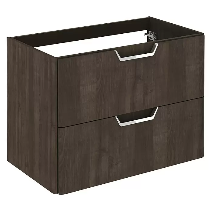 Beauty Waschtischunterschrank - 79,5 x 45 x 56,5 cm, Samara Asche, Matt - Diagonale Ansicht