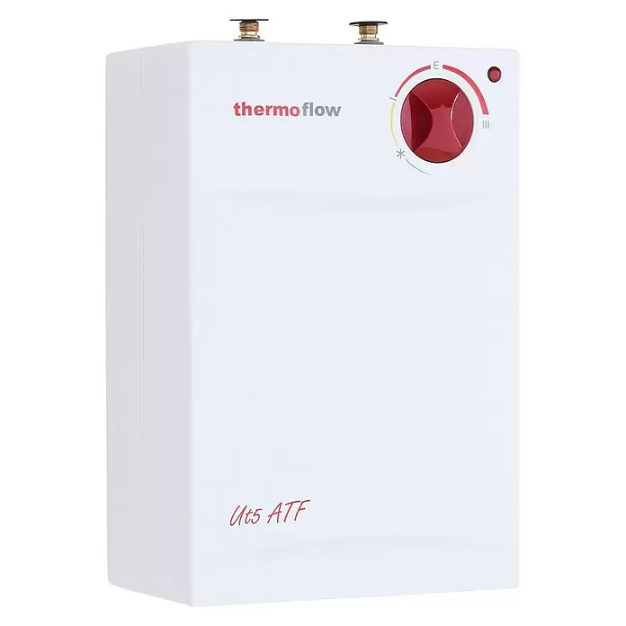 Thermoflow Untertischspeicher UT 5 ATF - Mit Armatur, 5 l, 2.000 W, Temperaturbereich: +35 °C bis +75 °C - Diagonale Ansicht
