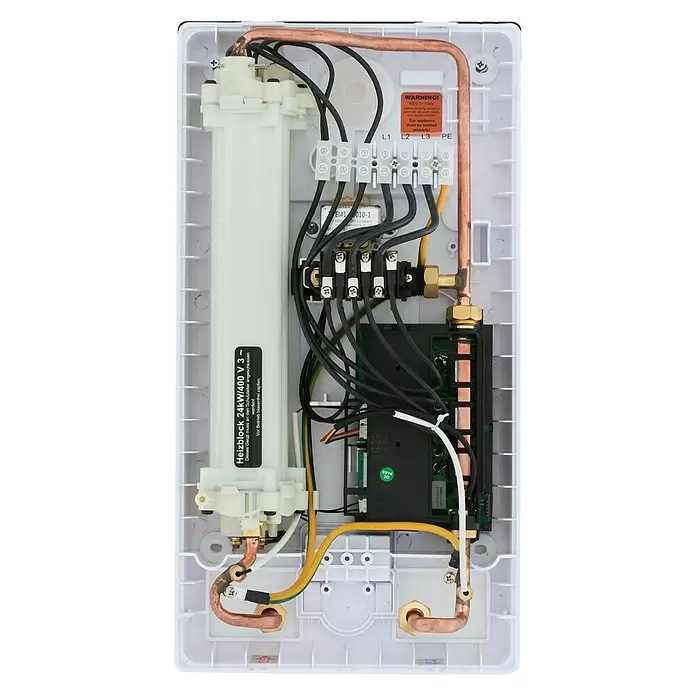 Thermoflow Durchlauferhitzer Elex 3 in 1 - 18/21/24 kW, 7/8,2/9,3 l/min bei 35 °C, Elektronisch - Rückansicht