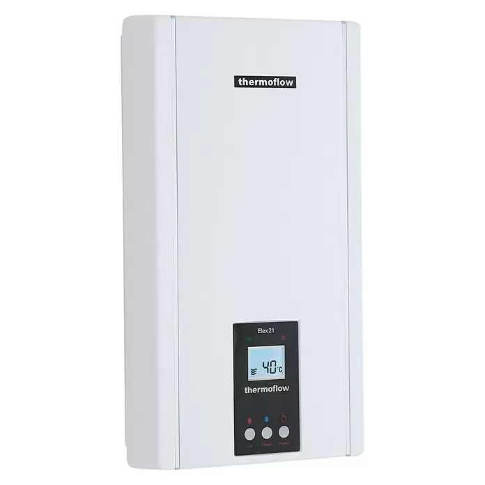 Thermoflow Durchlauferhitzer Elex 21N - 21 kW, 8,2 l/min bei 35 °C, Elektronisch - Diagonale Ansicht