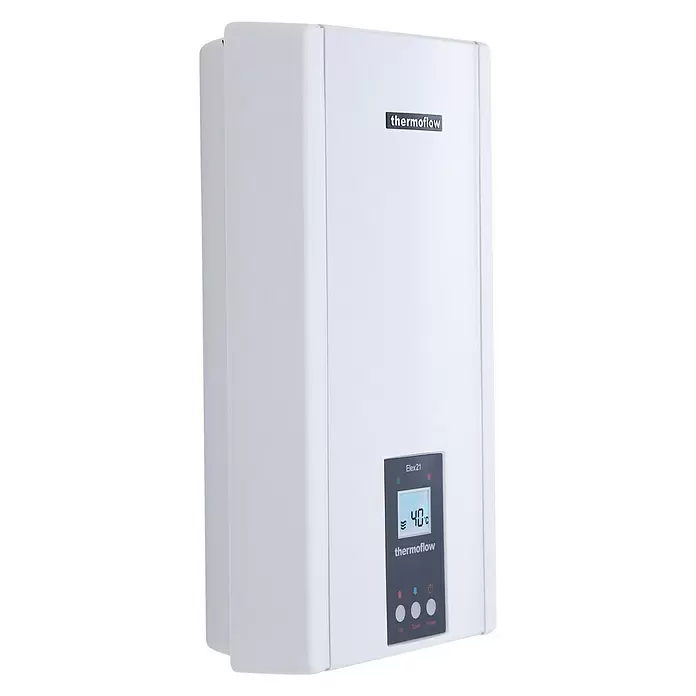 Thermoflow Durchlauferhitzer Elex 21N - 21 kW, 8,2 l/min bei 35 °C, Elektronisch - Diagonale Ansicht