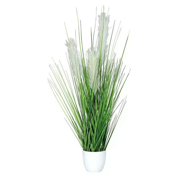 Kunstpflanze Grasarrangement - Höhe: 80 cm, Kunststoff - Vorderansicht