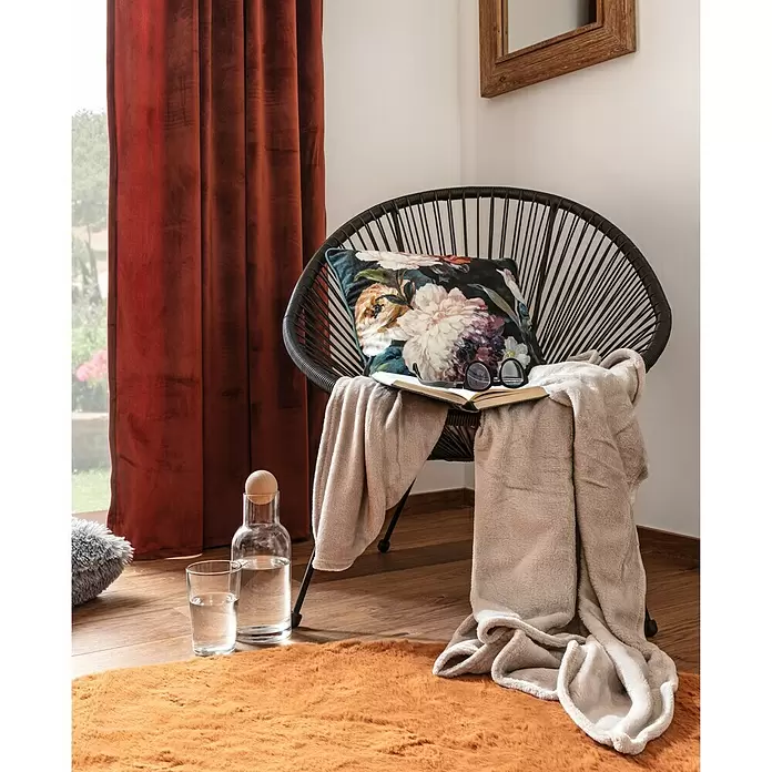 Decke Marmaris - Light Grey, 170 x 130 cm, 100 % Polyester - Stimmungsaufnahme