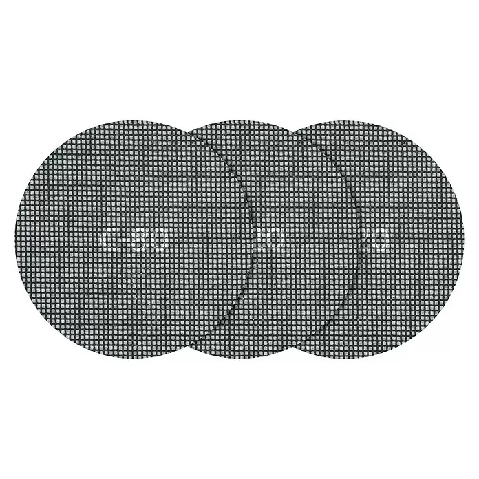 Wolfcraft Schleifgitter-Set - Durchmesser: 125 mm, 3 Stk. - Vorderansicht
