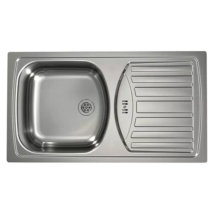 Alveus Ugradbeni sudoper Basic 150 - 78 x 43,5 cm, Plemeniti čelik - Pogled odozgo