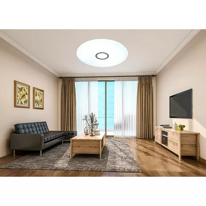 Tween Light LED-Deckenleuchte rund Skyler Star - 22 W, Ø x H: 540 mm x 7 cm, Opal, Warmweiß - Stimmungsaufnahme