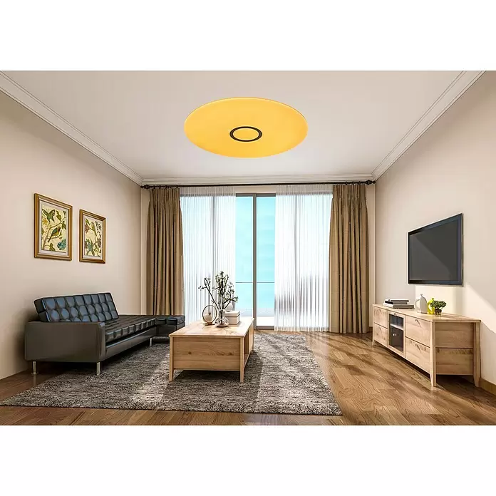 Tween Light LED-Deckenleuchte rund Skyler Star - 22 W, Ø x H: 540 mm x 7 cm, Opal, Warmweiß - Stimmungsaufnahme