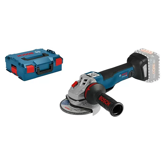 Bosch Professional Akku-Winkelschleifer GWS 18V-10 PC - 18 V, Ohne Akku, Durchmesser Scheibe: 125 mm, Koffer - Diagonale Ansicht