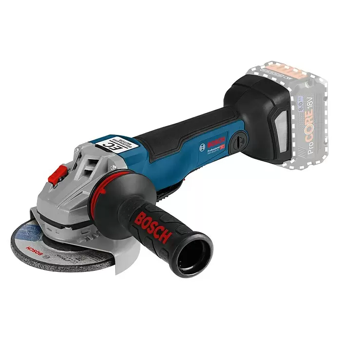 Bosch Professional Akku-Winkelschleifer GWS 18V-10 PC - 18 V, Ohne Akku, Durchmesser Scheibe: 125 mm, Koffer - Diagonale Ansicht