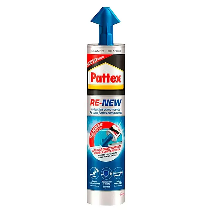Pattex Silicona para sanitarios Baño Sano - Blanco, 280 ml - Vista frontal