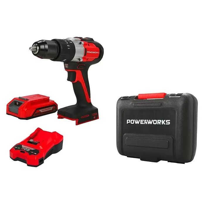 Powerworks Akumulatorska bušilica/odvijač PD24DD60 - 24 V, 1 baterija, 2 Ah - Dijagonalni pogled