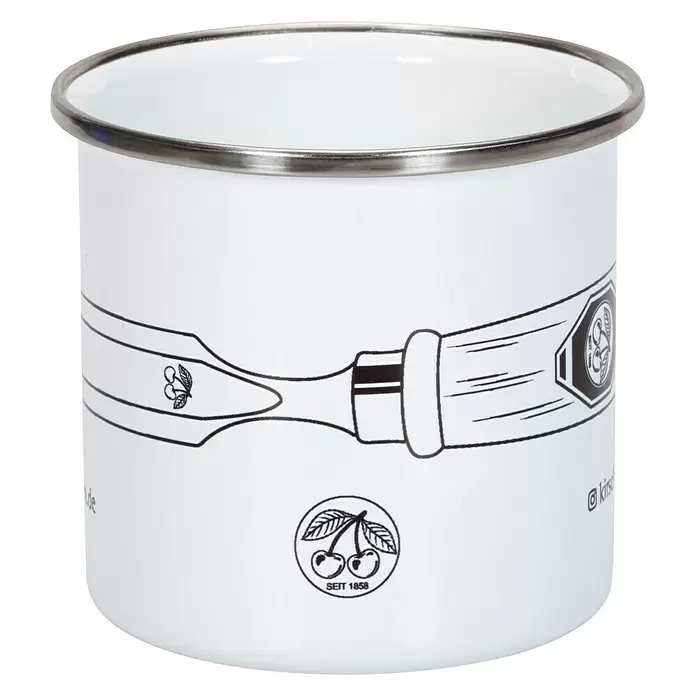 Kirschen Tasse Motiv Stechbeitel - 0,3 l, Weiß - Vorderansicht