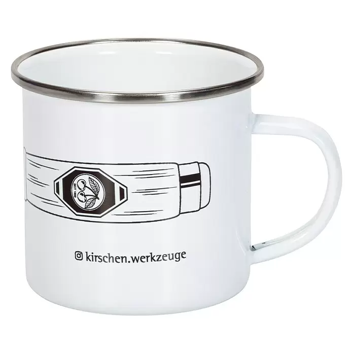 Kirschen Tasse Motiv Stechbeitel - 0,3 l, Weiß - Linke Seitenansicht