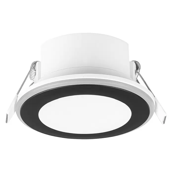 Trio Leuchten LED-Einbauleuchte rund Aura - 5 W, Ø x H: 82 mm x 4 cm, Schwarz - Ansicht von unten