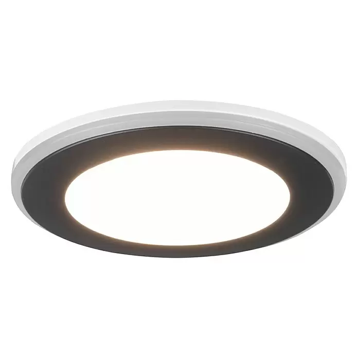 Trio Leuchten LED-Einbauleuchte rund Aura - 5 W, Ø x H: 82 mm x 4 cm, Schwarz - Ansicht von unten