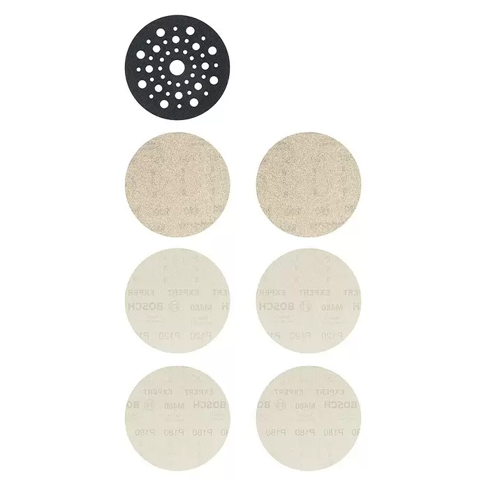 Bosch Expert Schleifgitter-Set Expert M480 - Durchmesser: 125 mm, 7 -tlg. - Draufsicht