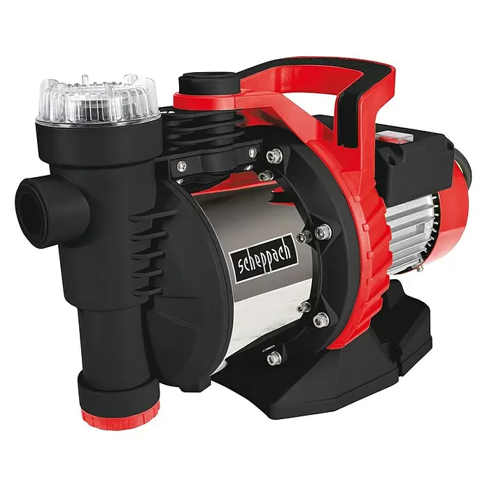 Scheppach Gartenpumpe GP 1300 Jet - 1.300 W, Max. Fördermenge: 5.400 l/h - Diagonale Ansicht