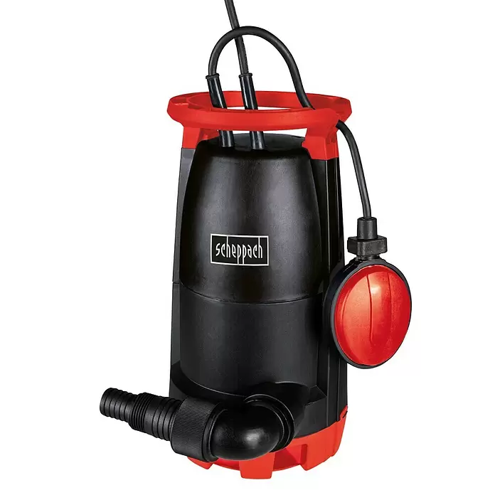 Scheppach Tauchpumpe SWP750 - 750 W, Max. Fördermenge: 20.000 l/h - Diagonale Ansicht