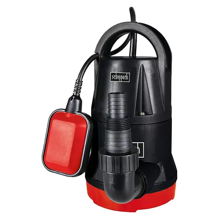 Scheppach Tauchpumpe SBP250 - 250 W, Max. Fördermenge: 6.500 l/h - Diagonale Ansicht