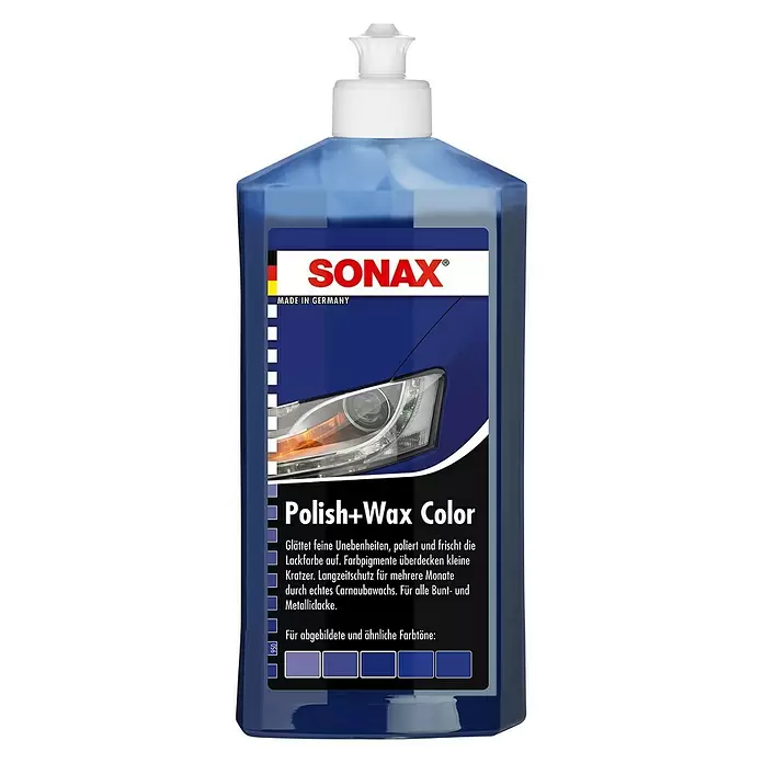 Sonax Sredstvo za poliranje automobila s voskom - 500 ml, Plave boje - Pogled sprijeda