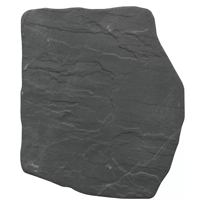Gehwegplatte - L x B x S: 39 x 35 x 2 cm, Schwarz, Keramik - Draufsicht