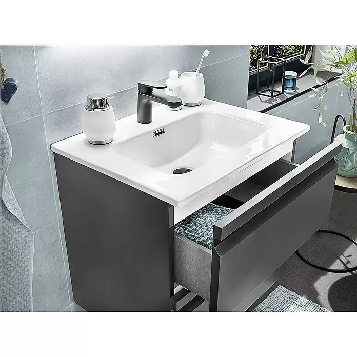 Riva Pull Aufsatzwaschbecken - 61 x 46 cm, Keramik, Weiß - Stimmungsaufnahme
