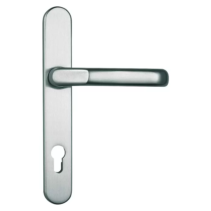 Abus Schutzbeschlag SRG 92 N - Schmalrahmen, Aluminium, Türstärke: 59 mm - 65 mm, Knopf außen, Drücker innen - Vorderansicht