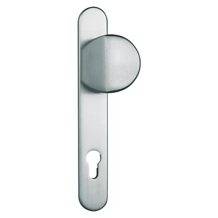 Abus Schutzbeschlag SRG 92 N - Schmalrahmen, Aluminium, Türstärke: 59 mm - 65 mm, Knopf außen, Drücker innen - Vorderansicht