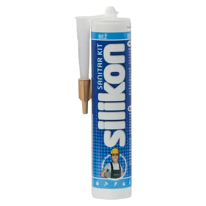 Sanitarni silikon - Bež boje, 300 ml - Pogled sprijeda