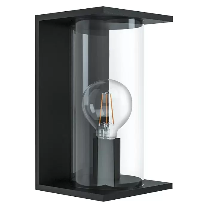 Eglo Wandlamp voor buiten Cascinetta - 40 W, Zwart, Helder, IP54 - Diagonaal zicht