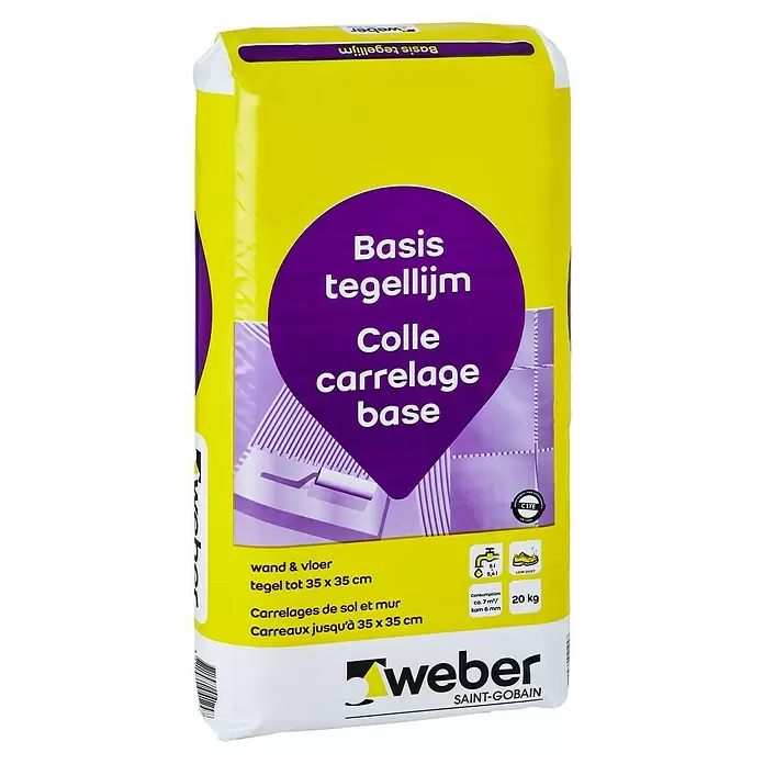 SG Weber Beamix Tegellijm - Inhoud: 20 kg, Grijs - Vooraanzicht