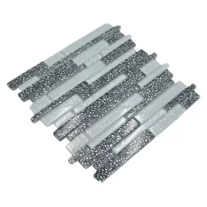 Mozaik csempe Crystal Chic XCM 8CFL kombinált - Fényes - Szögletes nézet