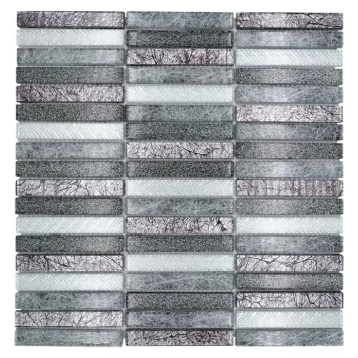 Mozaïektegel stroken glas XCM ST DS - 29,8 x 30,4 cm, Glanzend - Bovenaanzicht