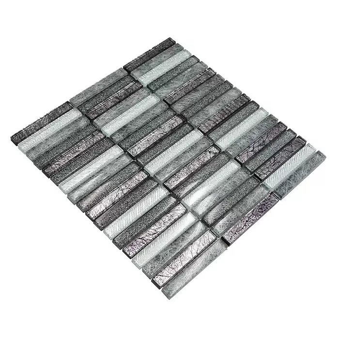 Mozaïektegel stroken glas XCM ST DS - 29,8 x 30,4 cm, Glanzend - Diagonaal zicht