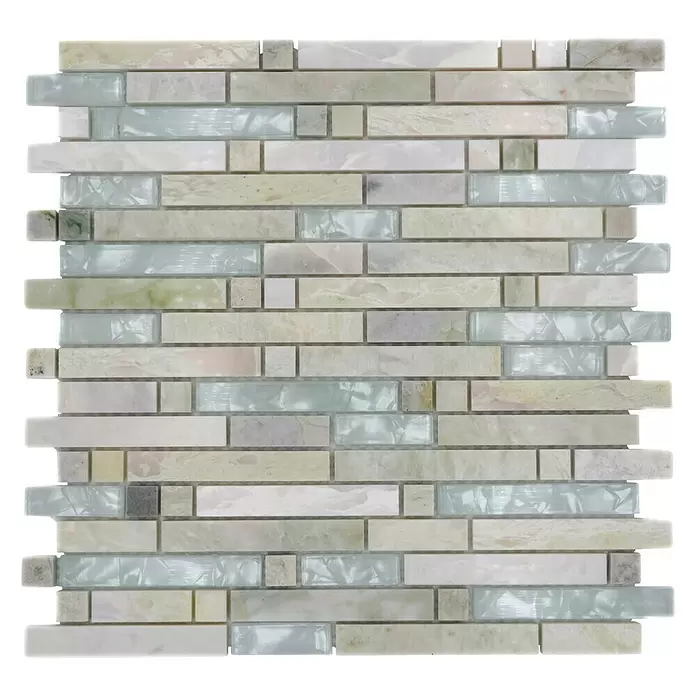 Mozaïektegel verband glas Mix XCM MV738 - 30 x 30 cm, Goud, Glanzend - Bovenaanzicht