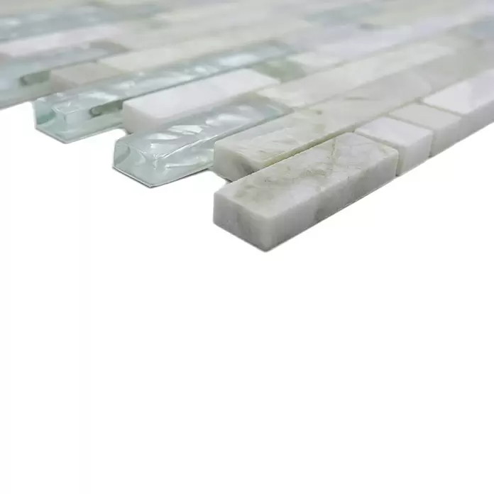 Mozaïektegel verband glas Mix XCM MV738 - 30 x 30 cm, Goud, Glanzend - Close-up