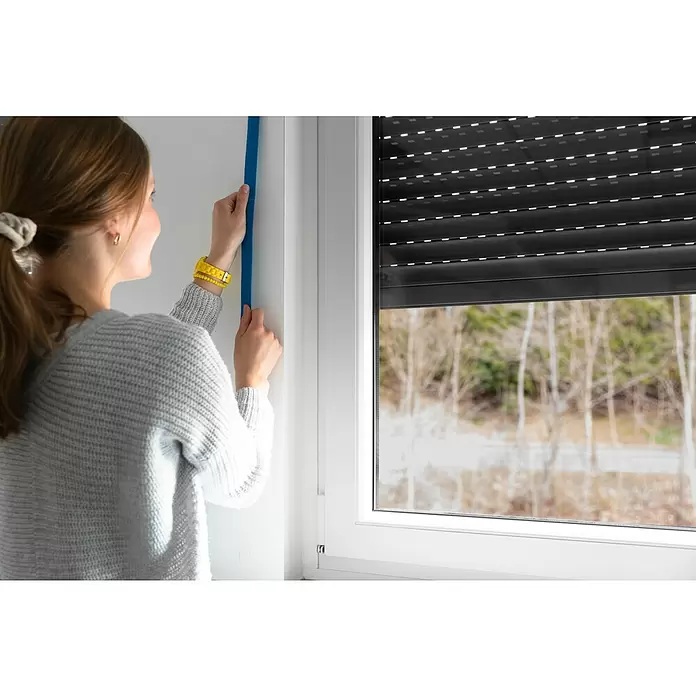 Schellenberg Rollladengurt - Hellblau, Länge: 6 m, Gurtbreite: 23 mm - Anwendungsbeispiel