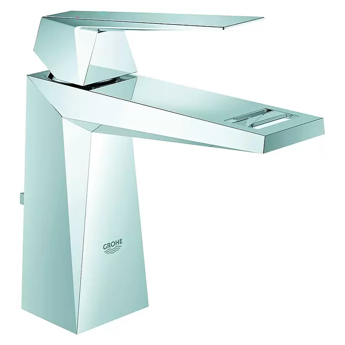Grohe Allure Brilliant Waschtischarmatur M-Size - Chrom, Glänzend, Mit Zugstange - Diagonale Ansicht