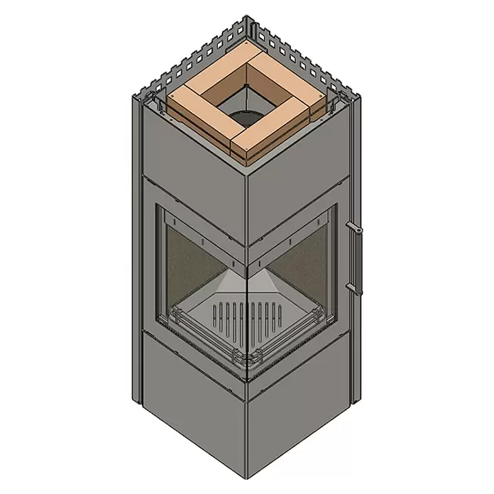 Fireplace Wärmespeicherblock - Passend für: Fireplace Kaminofen Royal - Diagonale Ansicht