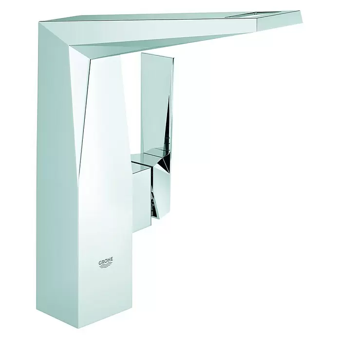 Grohe Allure Brilliant Waschtischarmatur L-Size - Chrom, Glänzend, Ohne Zugstange - Diagonale Ansicht