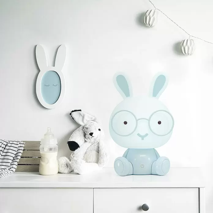 Idp Lampshades Lámpara de sobremesa LED Bunny - 3 W, Ø x Al: 19,5 x 30 cm, Azul - Foto ambiente