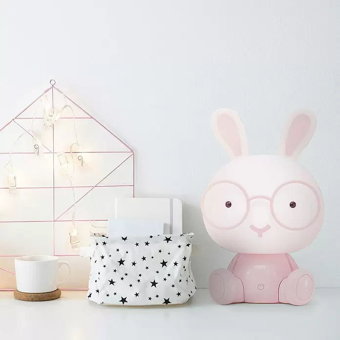 Idp Lampshades Lámpara de sobremesa LED Bunny - 3 W, Ø x Al: 19,5 x 30 cm, Rosa - Foto ambiente