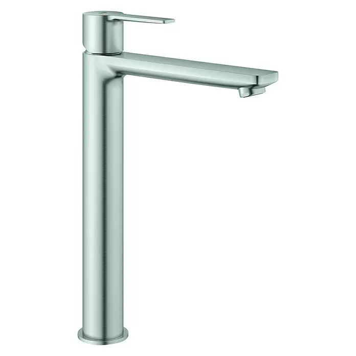 Grohe Lineare Waschtischarmatur XL-Size - Supersteel, Matt - Diagonale Ansicht