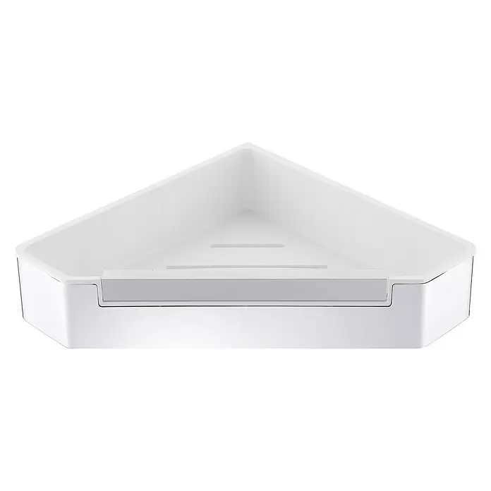 Cesta de baño angular Concept - L x An x Al: 22 x 22 x 5,3 cm, De un piso, Blanco - Vista angular